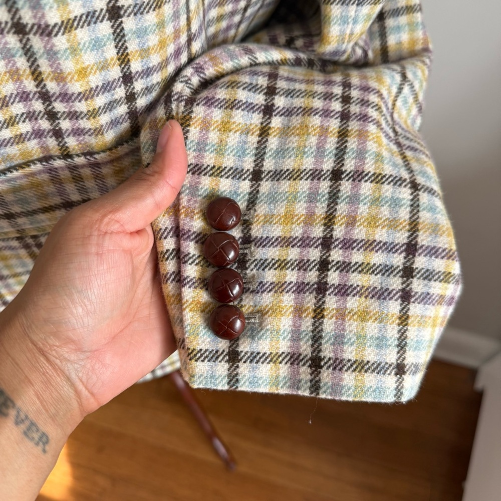 L.L. Bean Women's Multicolor Plaid Blazer - Picture 6 of 9